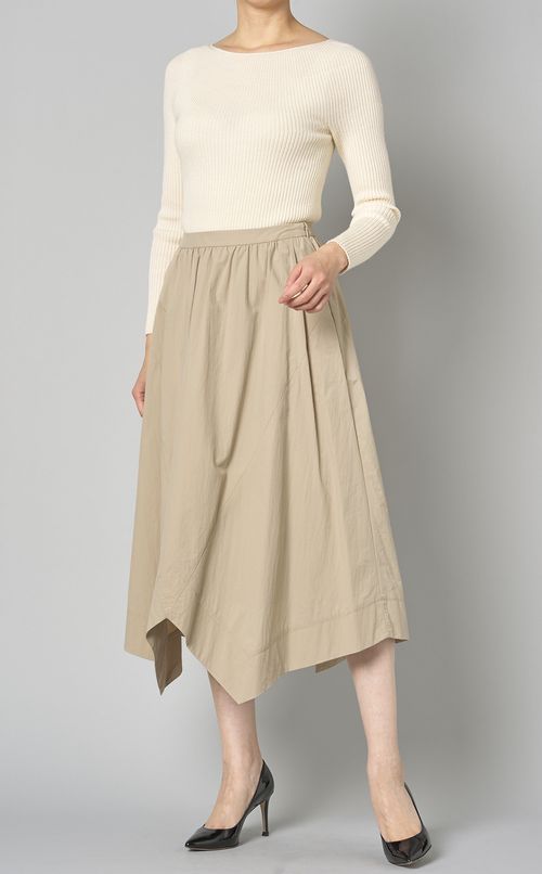 イレギュラーヘムコットンスカート