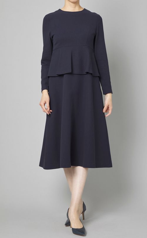 ペプラムフレアワンピース