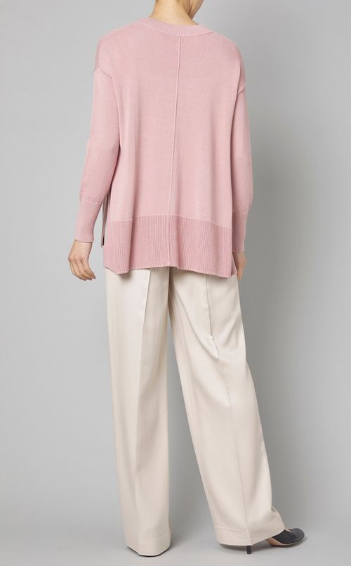 コットンVニットプルオーバー