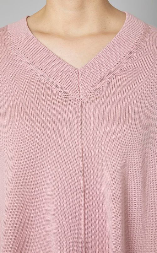 コットンVニットプルオーバー