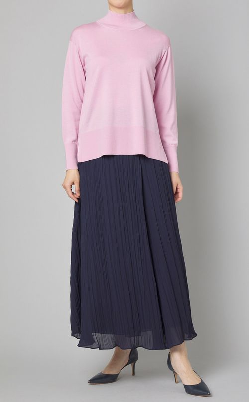 ウールモックネックニットプルオーバー