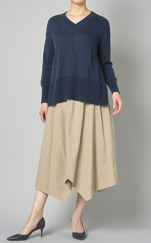 イレギュラーヘムコットンスカート