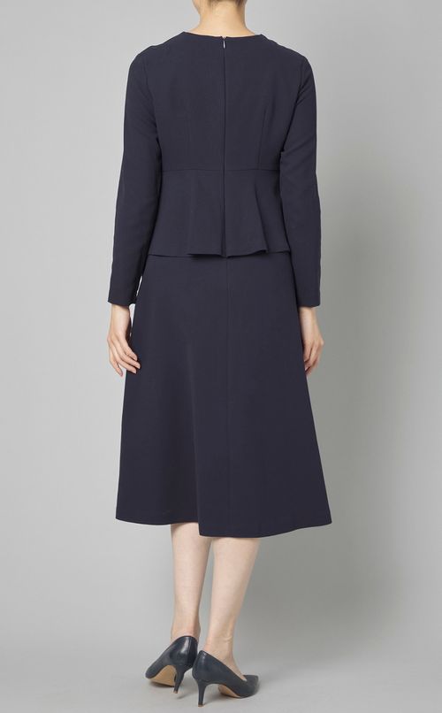 ペプラムフレアワンピース