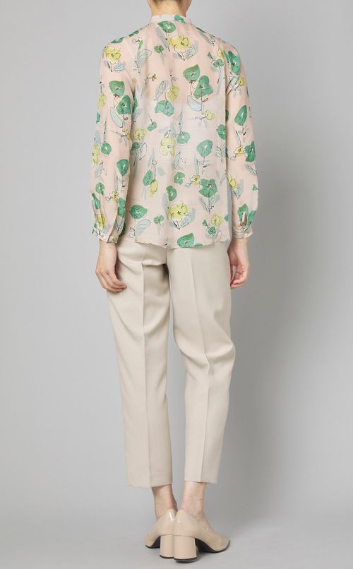 フラワーボウタイブラウス