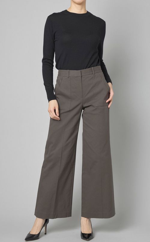 ストレッチキャンバスワイドパンツ