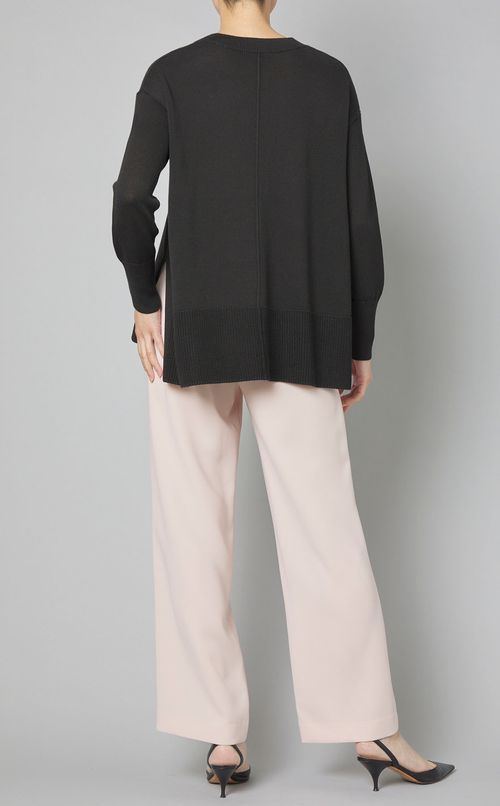 コットンVニットプルオーバー