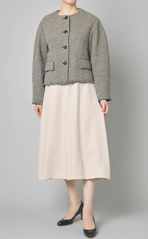 ツイードノーカラージャケット