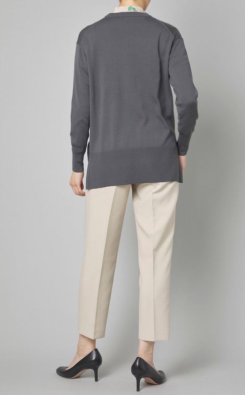 ウールクルーネックニットプルオーバー