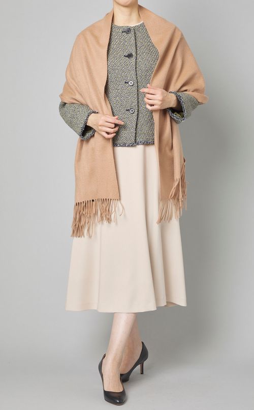 ツイードノーカラージャケット