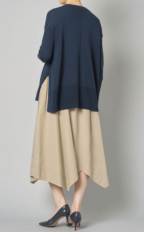 コットンVニットプルオーバー