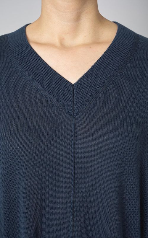 コットンVニットプルオーバー