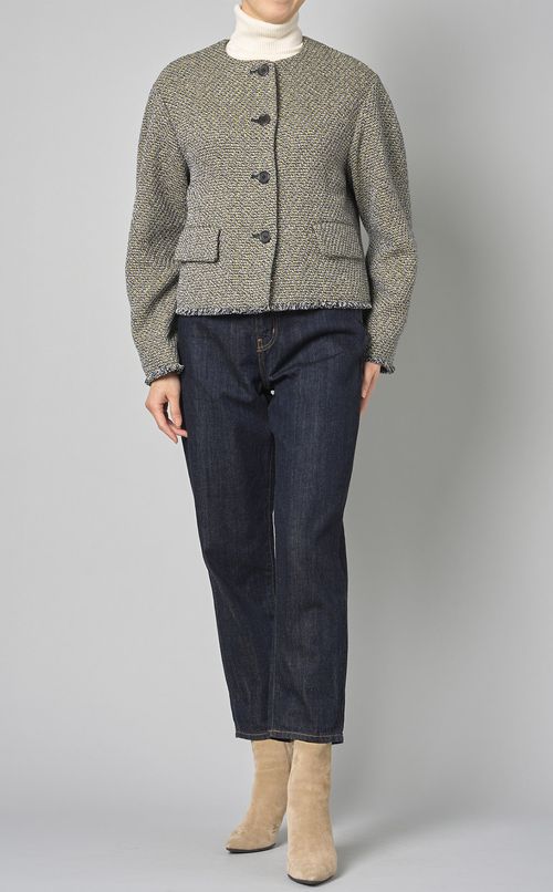 ツイードノーカラージャケット