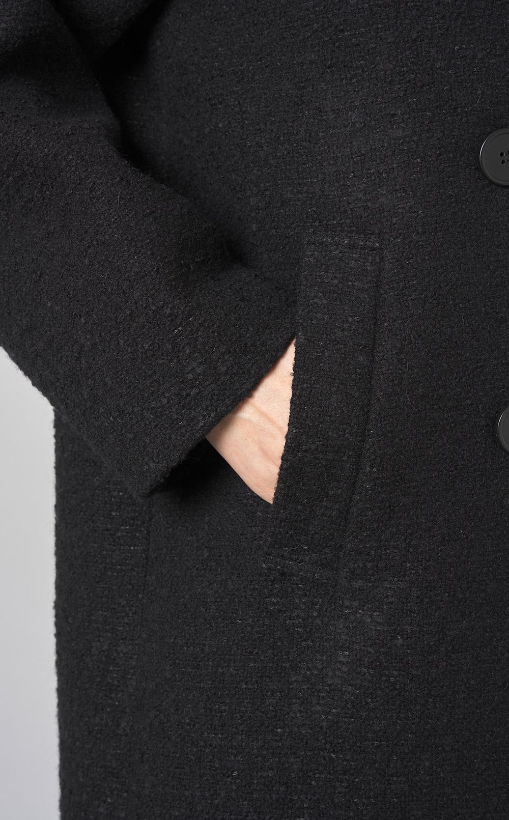 美品　theory　ミドル丈　ダブルブレストコート　ピーコート Theory luxe｜ダブルブレストミドルコート