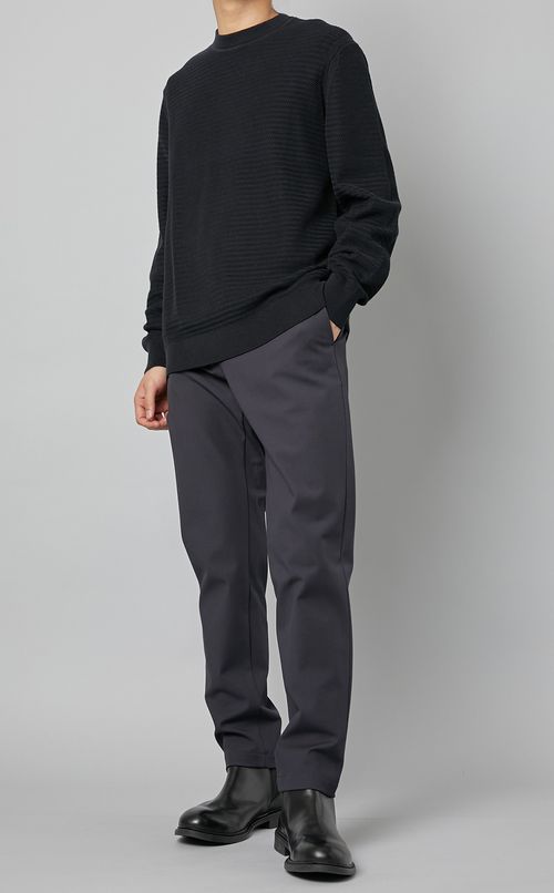 コットンクルーネックニットプルオーバー