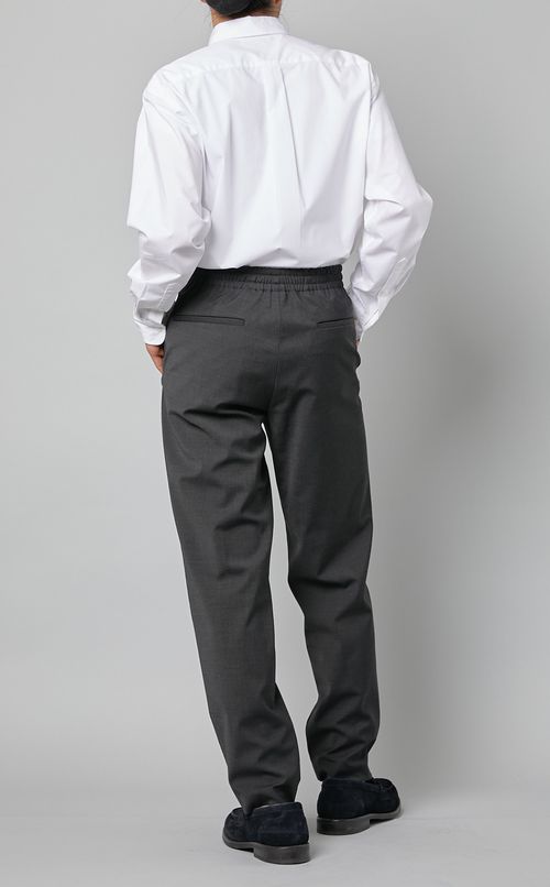 ウール混ドローコードパンツ