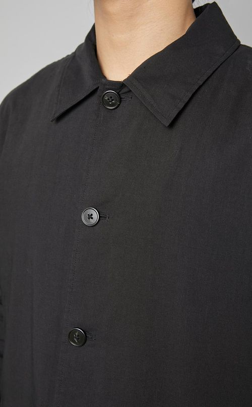 リネン混ストレッチシャツ