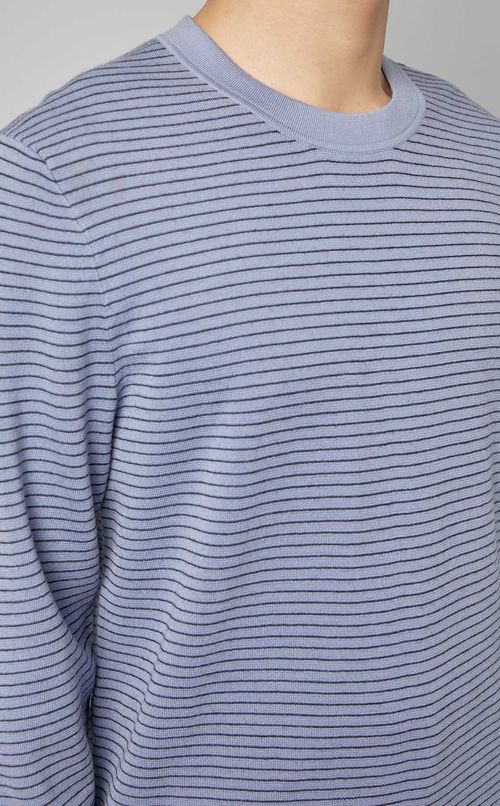 ボーダーリブニットプルオーバー