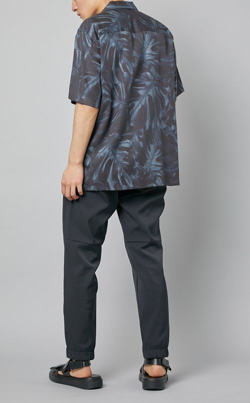 パームプリントショートスリーブシャツ