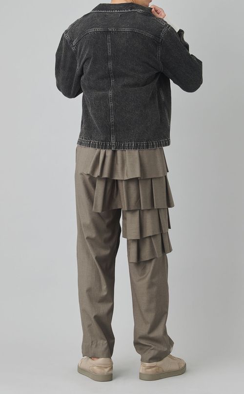 ロールアップスリーブデニムブルゾン