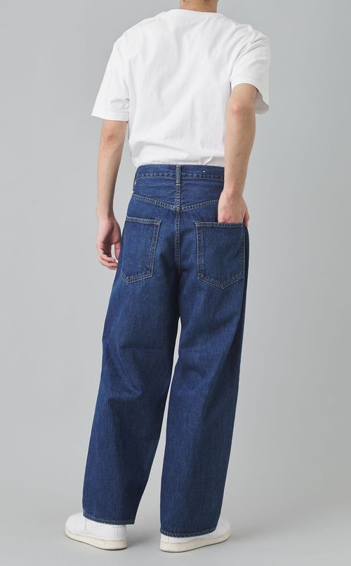 ウォッシュドワイドレッグデニムパンツ