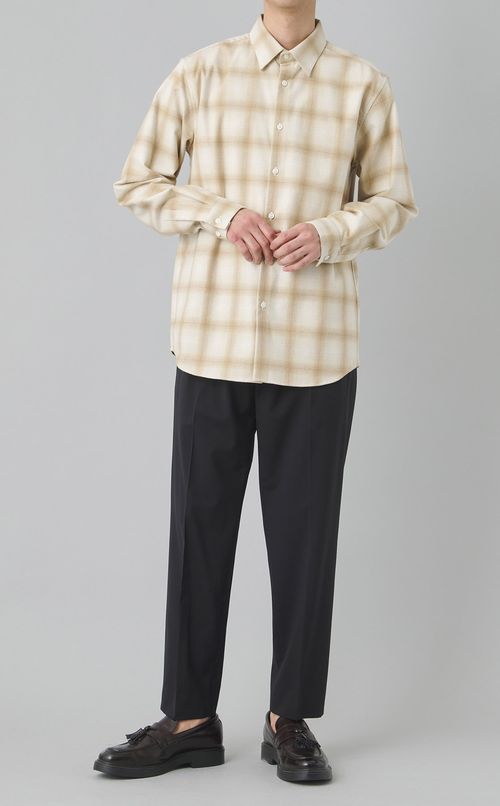 レギュラーカラーチェックシャツ