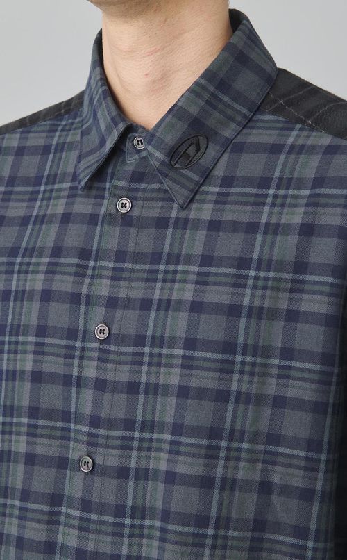 コットンフランネルチェックシャツ