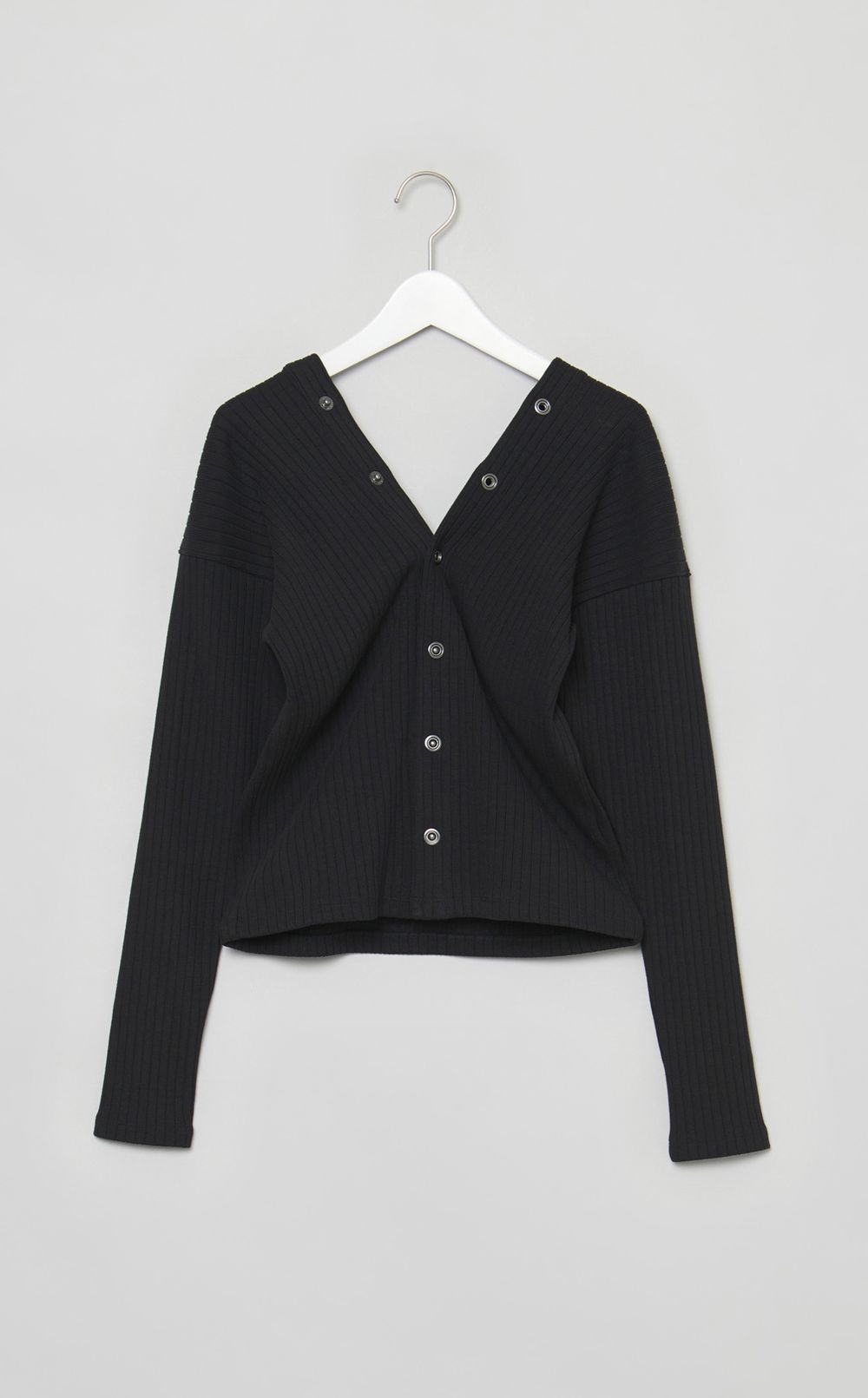 リブバックフロントトップス