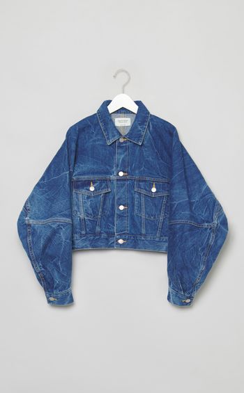 セルヴィッチデニムショートブルゾン