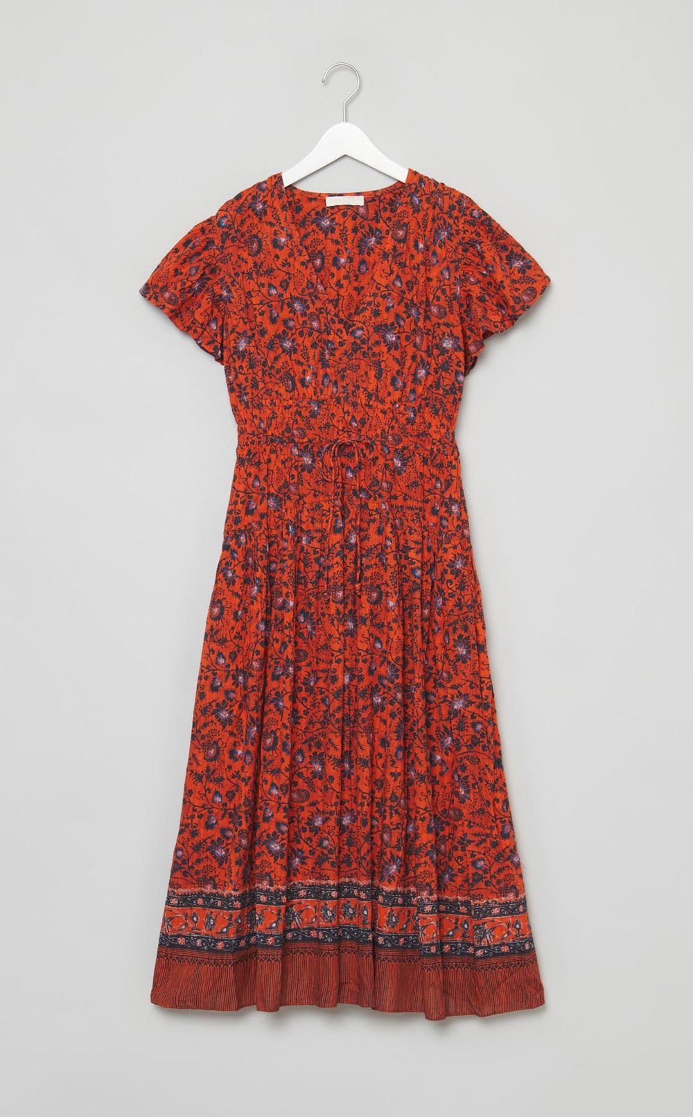 ミニフラワープリントVネックワンピース