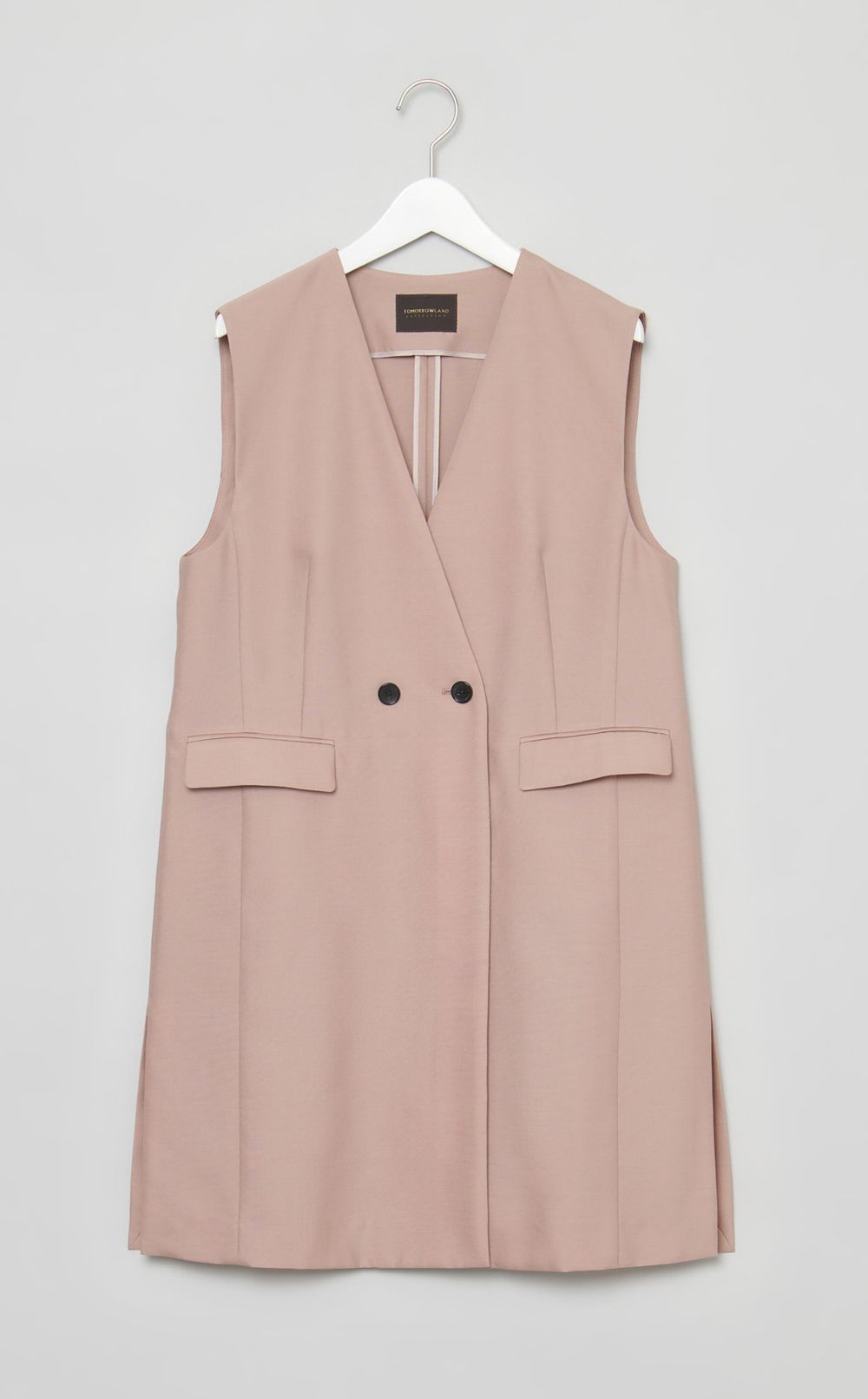 ウールシルクタッサー ロングジレ