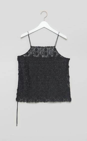 レースサイドギャザーキャミソール