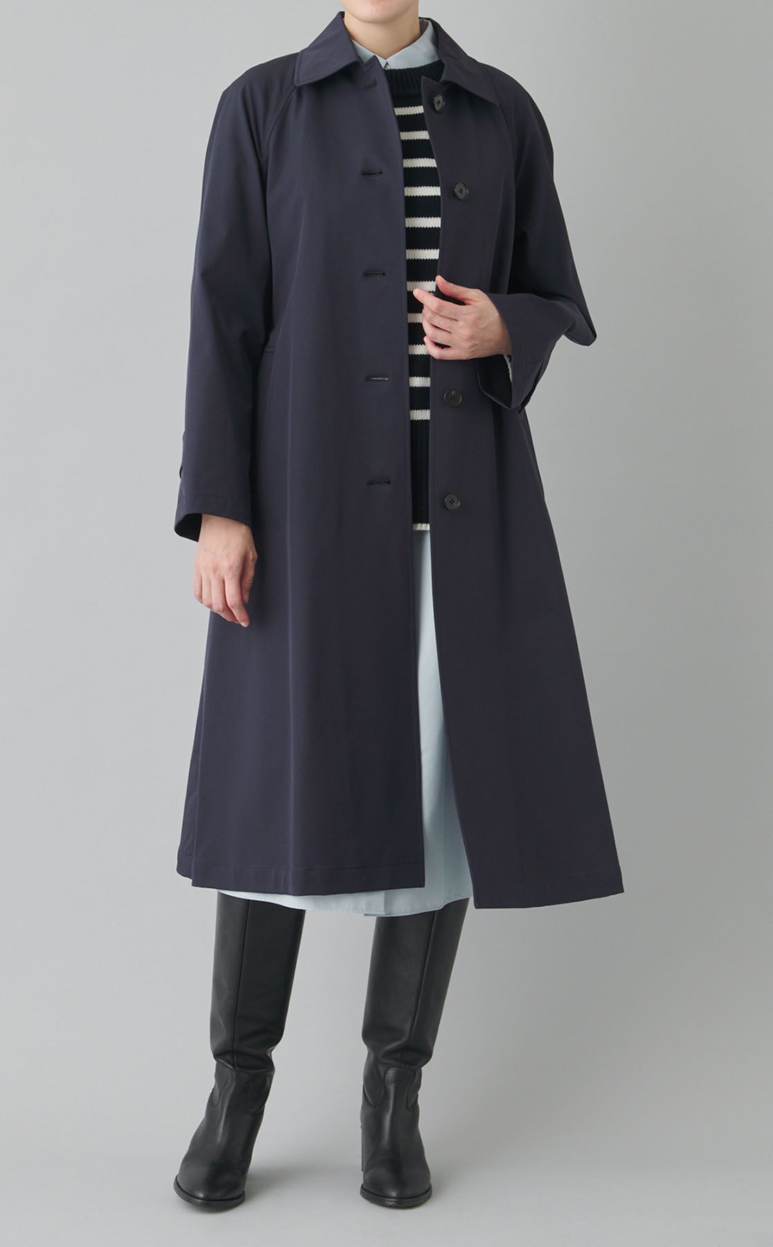 【極美品】theory luxe シャツワンピース ロング チャコールグレー Theory luxe｜コットンシャツワンピース