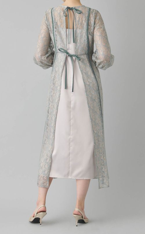 レースレイヤードワンピース