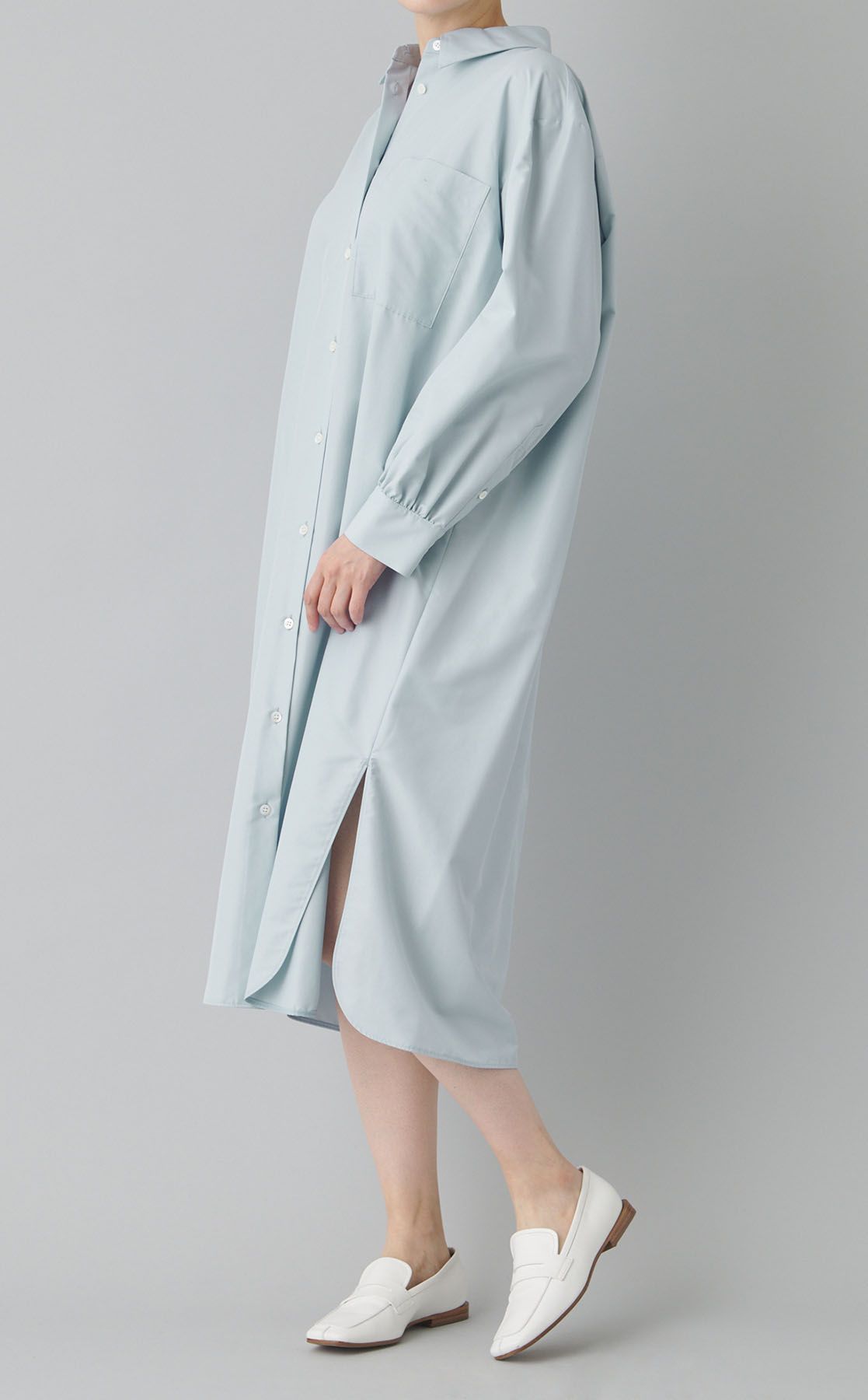 Theory luxe｜《手洗い可》コットンシャツワンピース