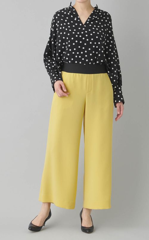 ドットスキッパークロップドブラウス