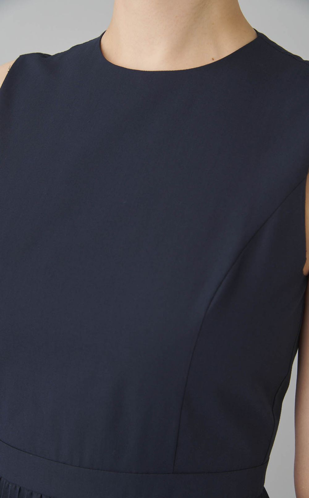 コットンポプリンプリーツワンピース