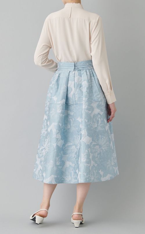 ジャガードタックフレアスカート