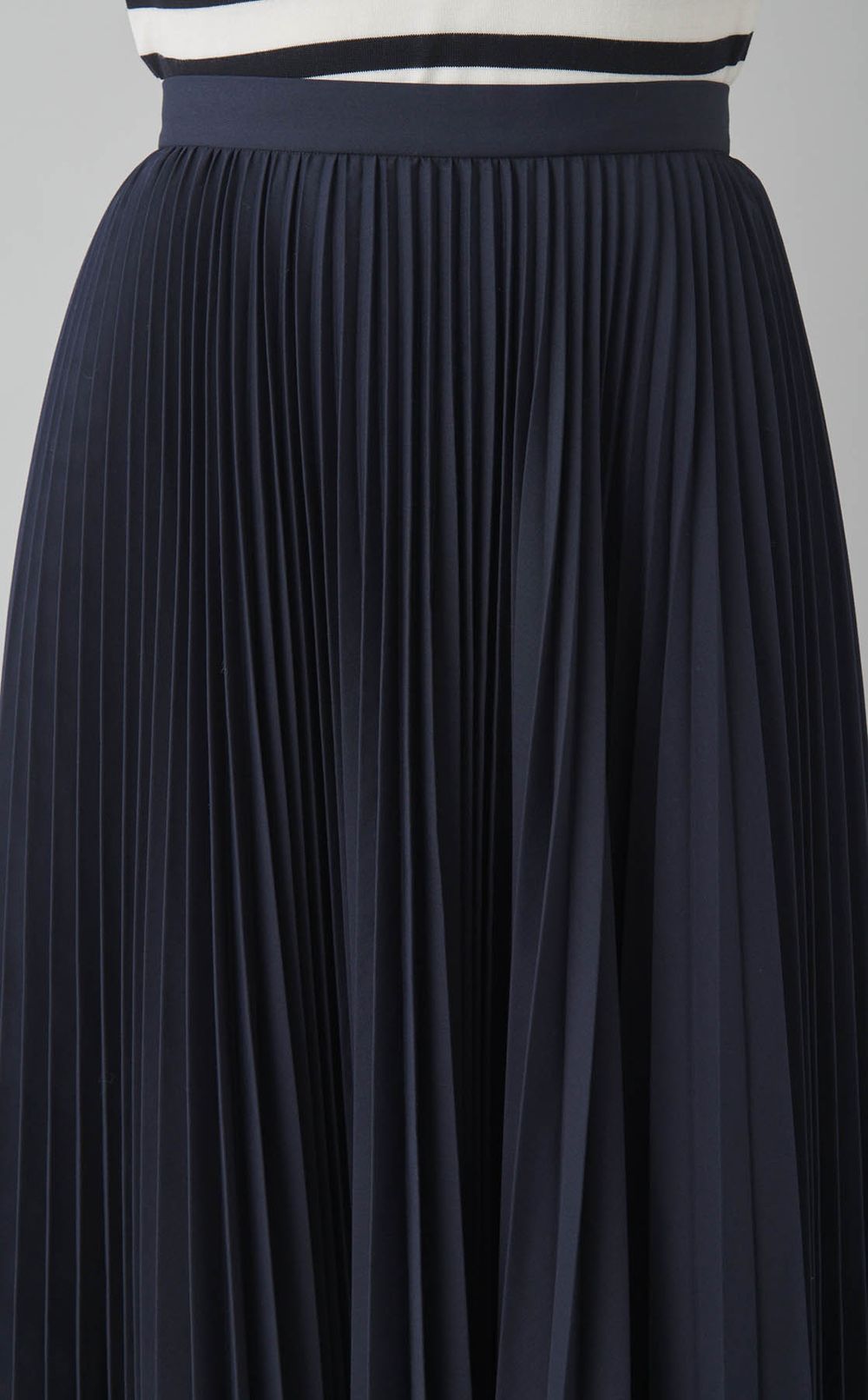 コットンポプリンプリーツスカート