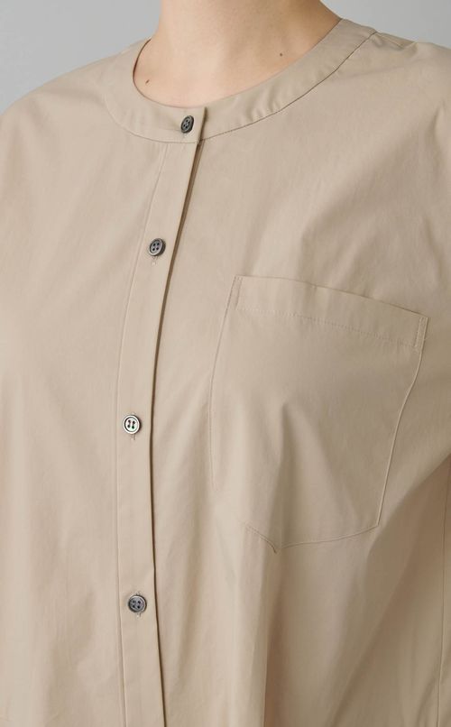 クルーネックシャツワンピース