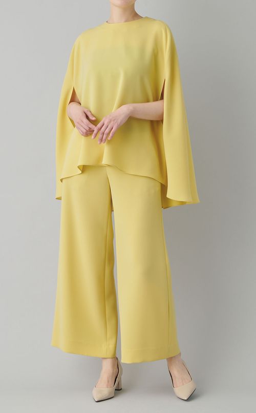 トリアセテートケープブラウス