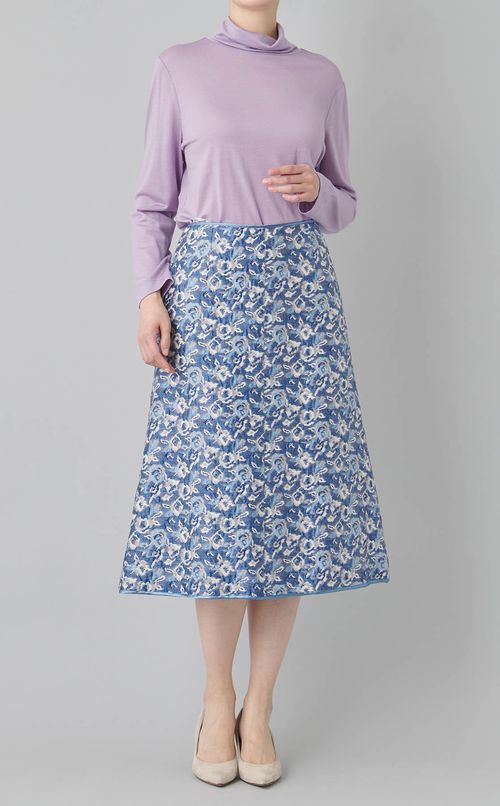 フラワージャガードスカート