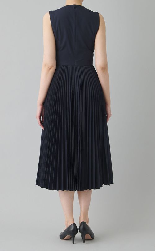 コットンポプリンプリーツワンピース