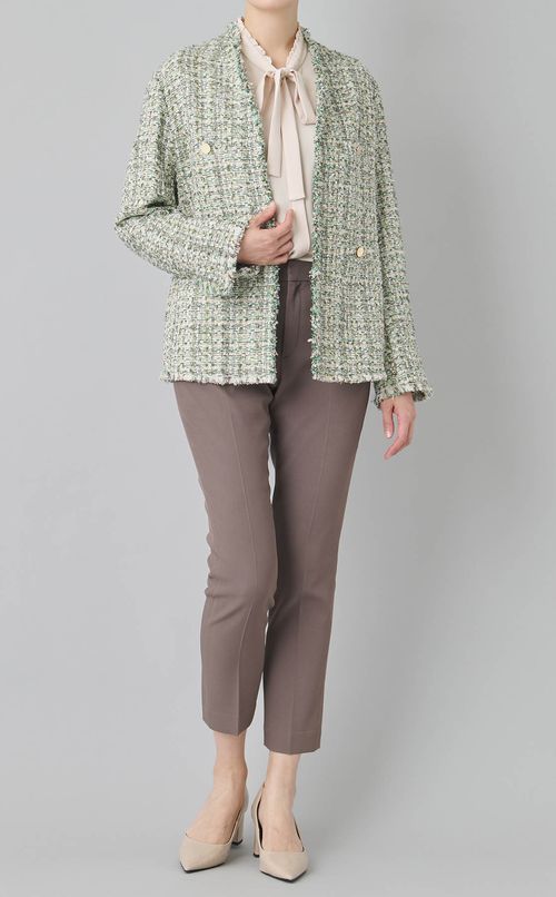 ツイードノーカラージャケット