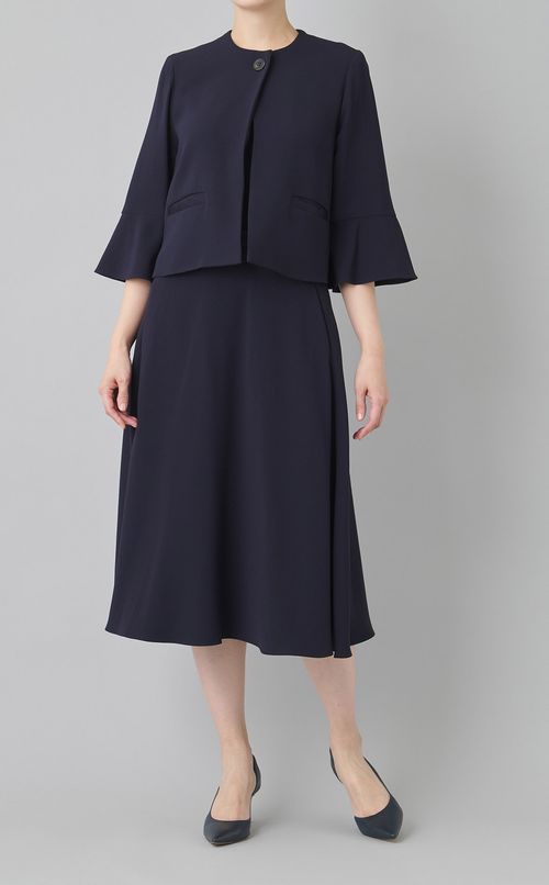 ジョーゼットウェストタックワンピース