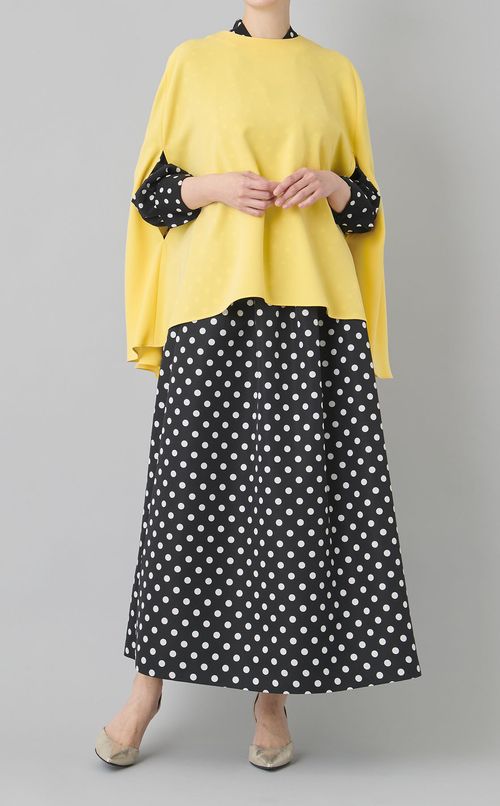 ドットグログランギャザースカート