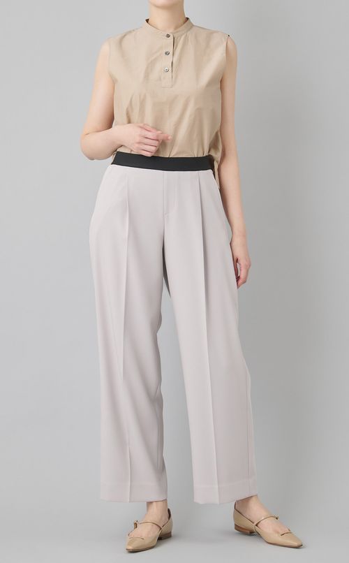 トリアセテートワンタックワイドパンツ