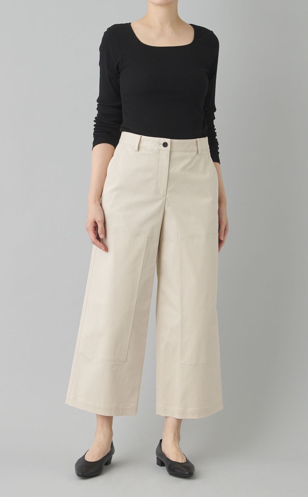 パッチワイドパンツ