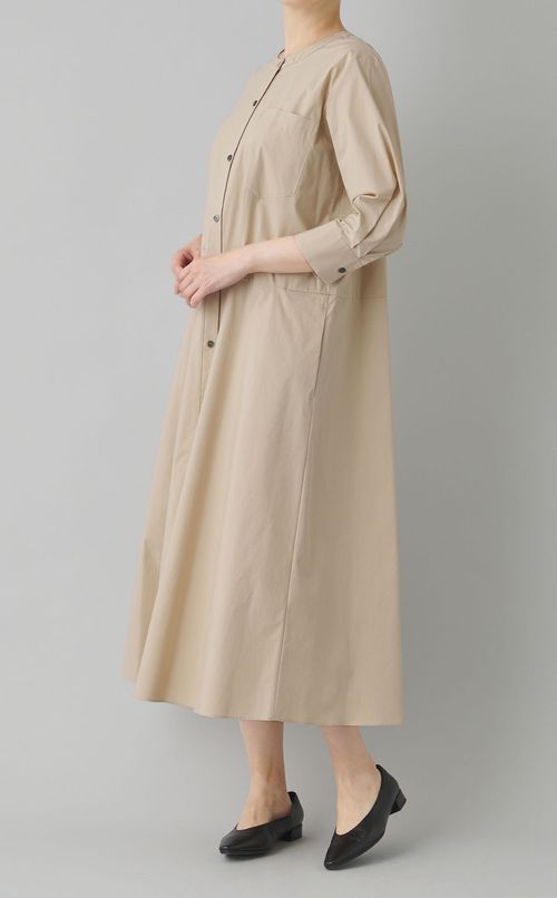 クルーネックシャツワンピース