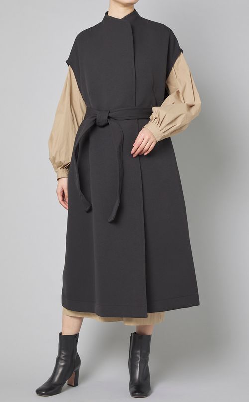 ドロップショルダーロングジレ