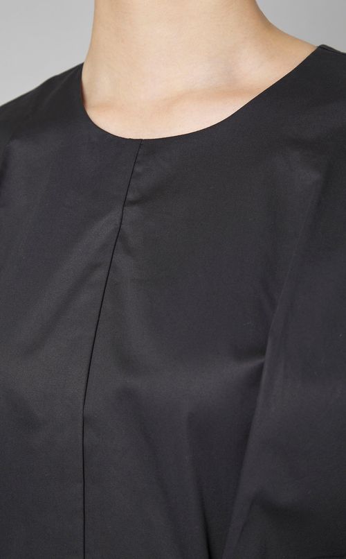 コットンウェストギャザーロングワンピース